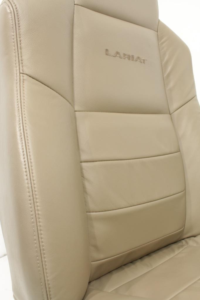1999 - 2007 Ford Super Duty Crew Seats Set, Power Heat Bucket Tan Leather Lariat