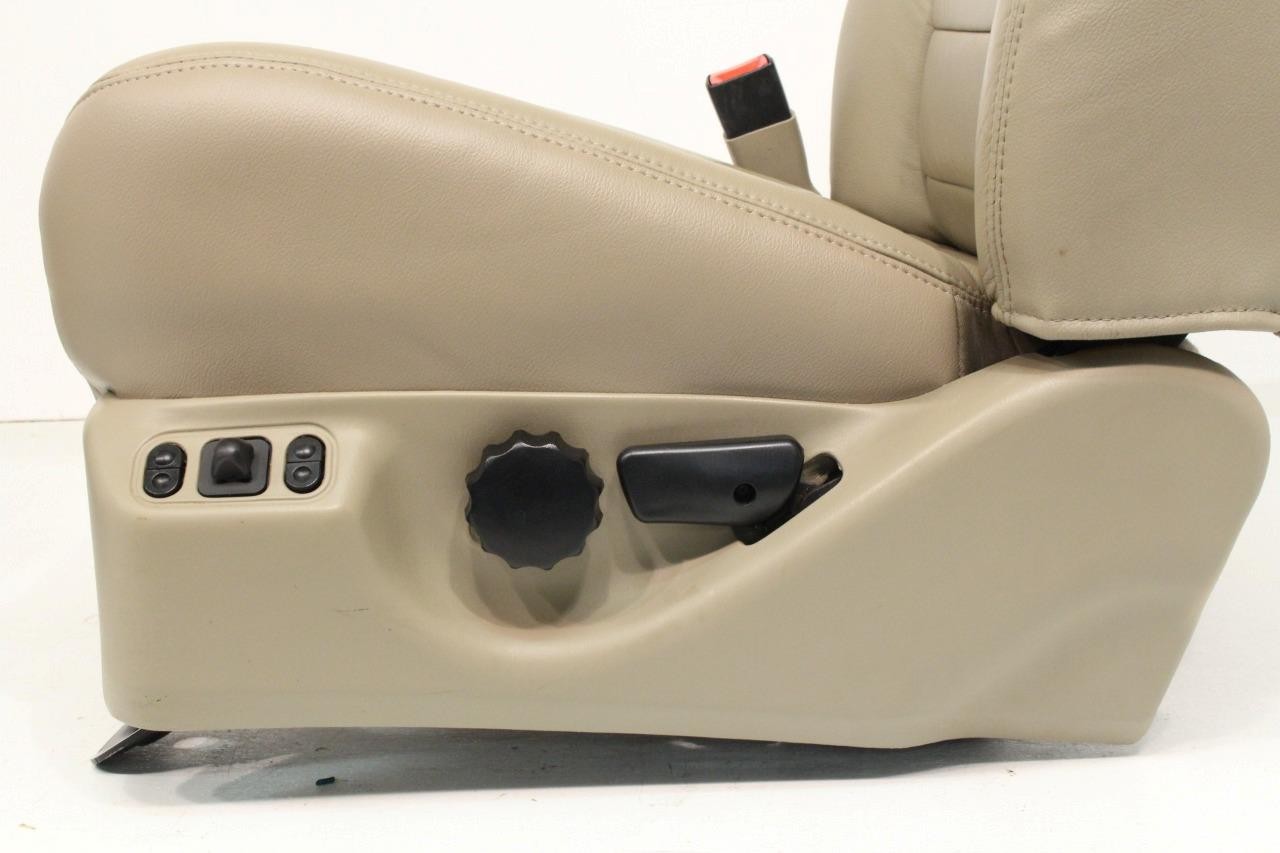 99-10 Ford F250 F350 Excursion Seats Tan Leather Power Front Bench Super Duty