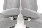 Ford Econoline Front Bucket Seats, Gray Cloth w/ Folding Armrests, Fits 1997+