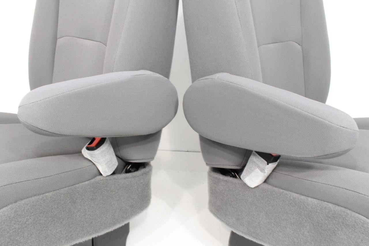 Ford Econoline Front Bucket Seats, Gray Cloth w/ Folding Armrests, Fits 1997+