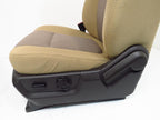 1999 - 2016 Ford Super Duty Front Seats, XLT Adobe Tan Cloth w/Power Driver OEM