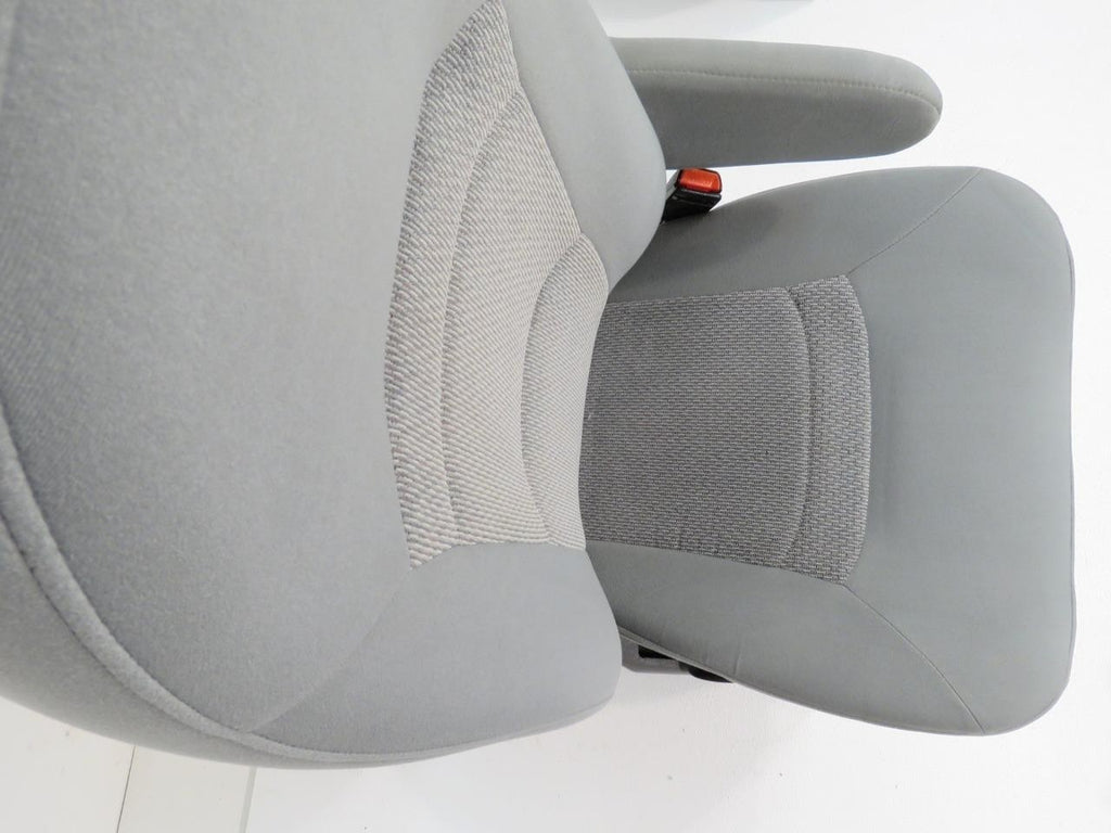 Ford Econoline Front Bucket Seats, Gray Cloth w/ Folding Armrests, Fits 1997+