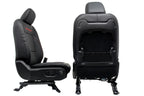 2018 - 2026 Jeep Wrangler Seats Set, JKU 4Dr Rubicon Black Nappa Leather w/ Red