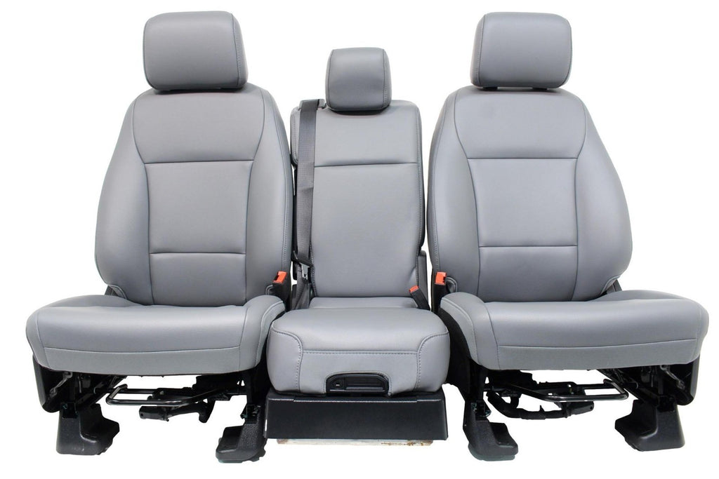 2023 - 2026 Ford Super Duty Front Seats, XL Slate Gray Vinyl Manual w/ Jumpseat