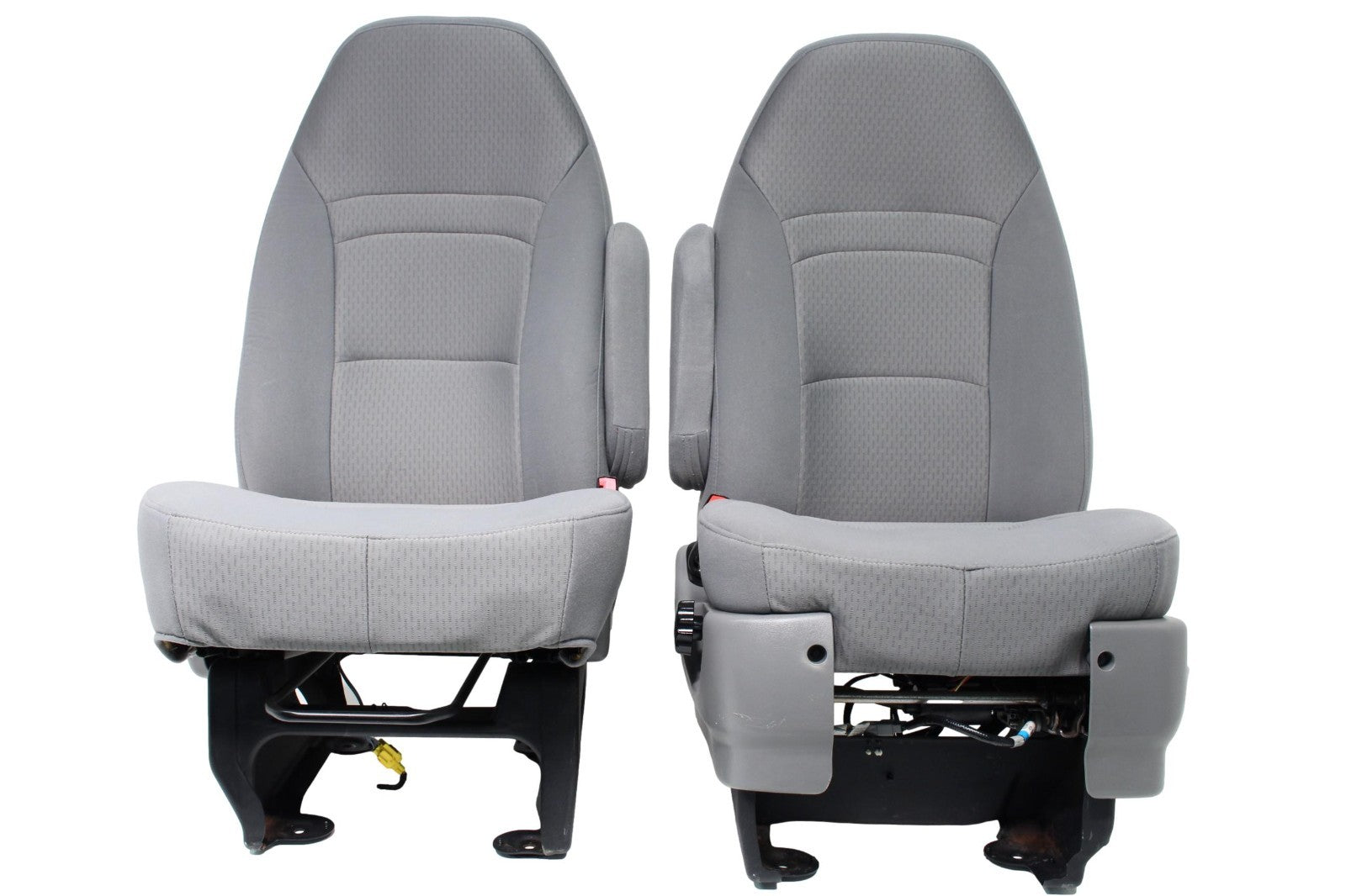 Ford Econoline SEATS E150 E250 E350 front POWERED RV Buckets with LUMBAR GRAY
