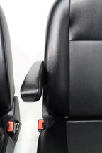 2015 - 12021 Ford Transit 150 250 350 Van Vinyl Front Bucket Seats Black Armrest