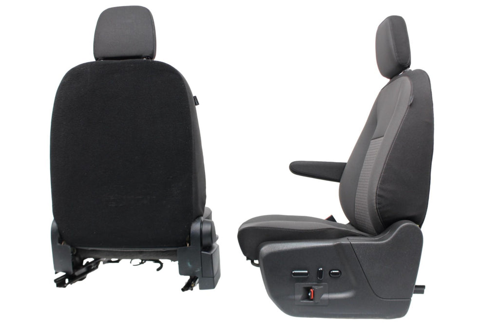 2015 - 2024 Ford Transit Front Seats, Dark Gray Cloth w/ 10-Way Power Heated LH