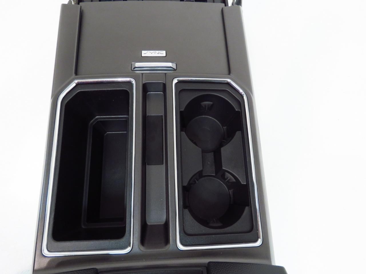 15-22 Ford Truck Center Console & Install Kit w/o Shifter - Gray Vinyl XLT
