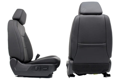 19-22 Silverado Sierra Heated Cooled Black Leather Seats Front & Rear Set OEM