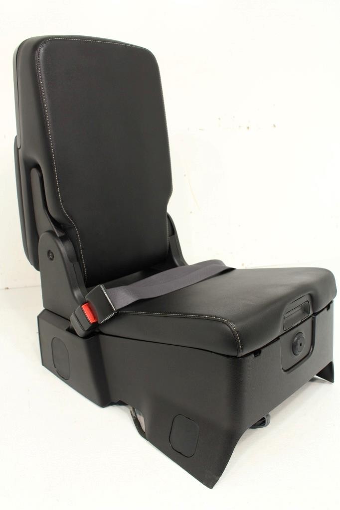 2014 - 19 Chevy Silverado GMC Sierra Black Leather Folding Jump Seat Console Kit