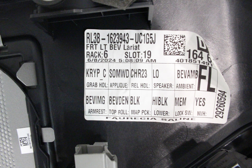 2021-2026 Ford F-150 Lariat Door Panels, Black B&O Sound Ambient OEM