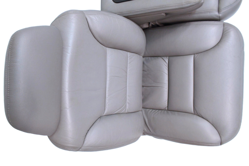 1995-2000 Tahoe Sierra Silverado Seats 60-40 Bench Gray Leather Power w/ Folding