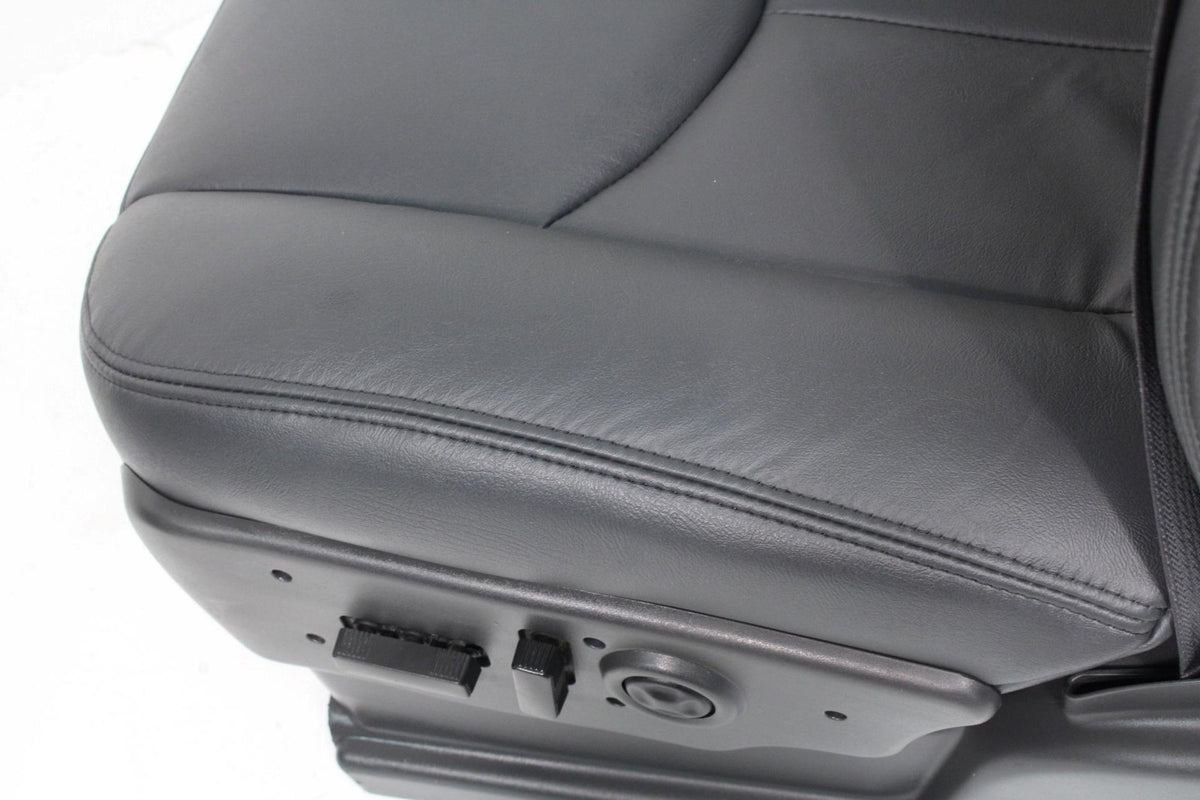 99-06 Sierra Silverado Front Seats, Dark Pewter Leather, Power Lumbar Bolster