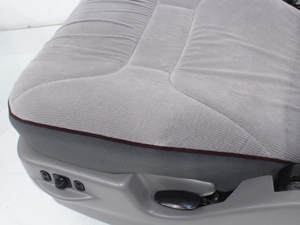 Ford Econoline Front Bucket Seats, Powered Gray Cloth w/ Folding Armrests, 1997+