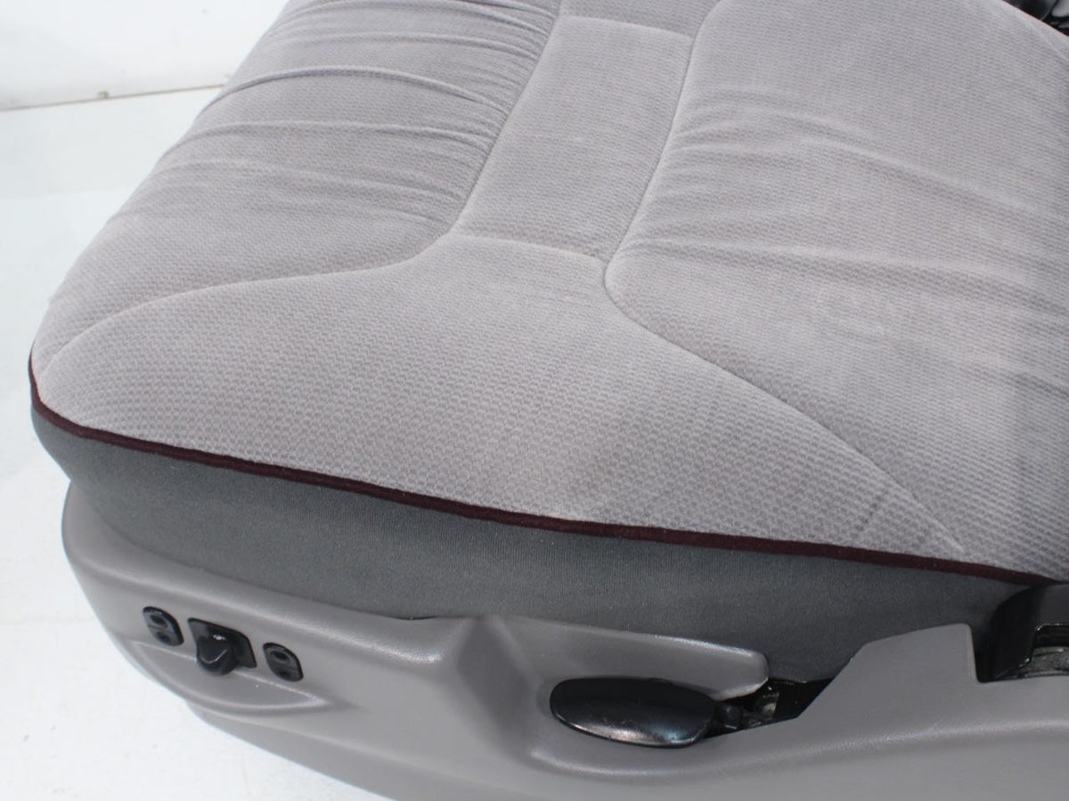 Ford Econoline Front Bucket Seats, Powered Gray Cloth w/ Folding Armrests, 1997+