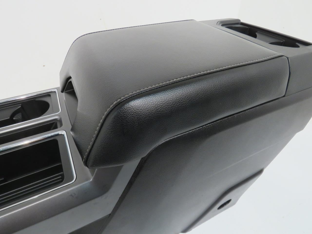 15-22 Ford Truck Center Console & Install Kit w/o Shifter - Black Leather XLT