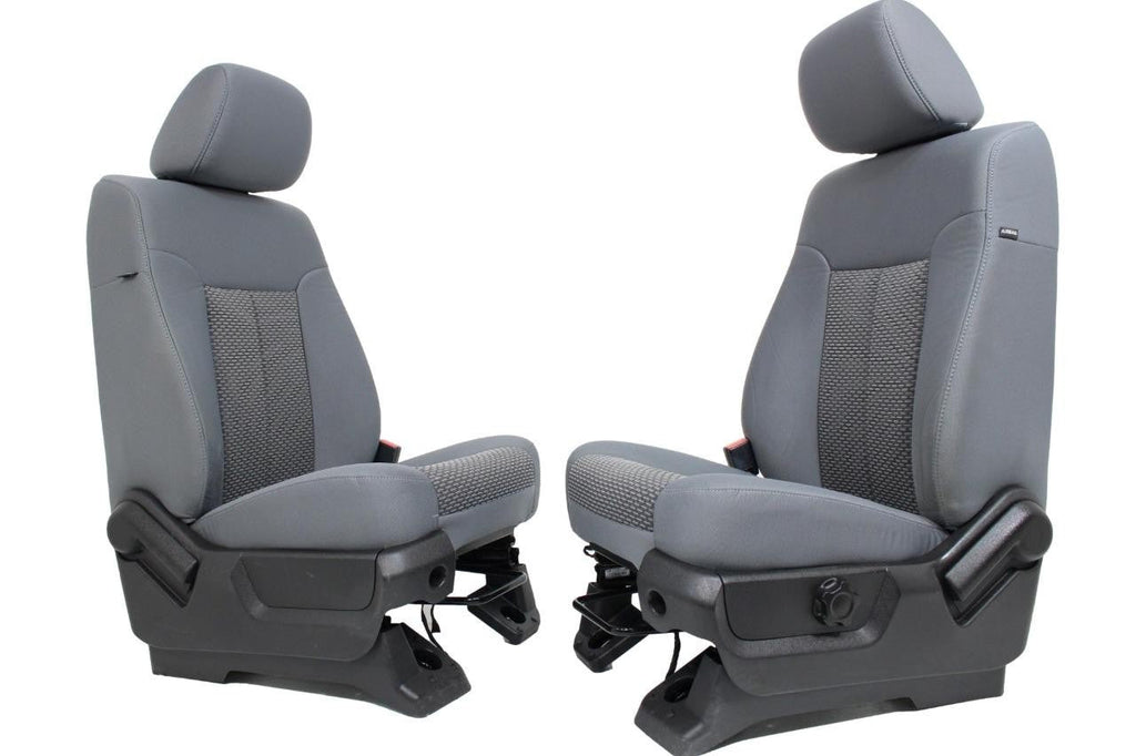 2011 - 2016 Ford Super Duty Front Seats, XL Gray Cloth Manual Fits 99+ F250 F350