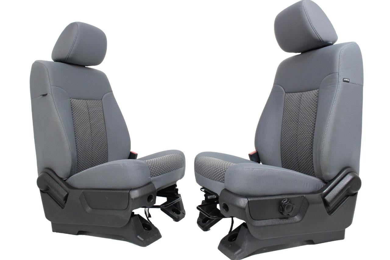 2011 - 2016 Ford Super Duty Front Seats, XL Gray Cloth Manual Fits 99+ F250 F350