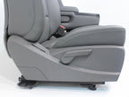 2014 - 2019 Sierra Chevy Silverado Front Seats Set, Work Truck Bench Gray Vinyl