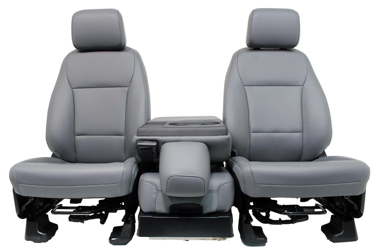 2023 - 2026 Ford Super Duty Front Seats, XL Slate Gray Vinyl Manual w/ Jumpseat
