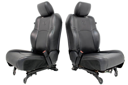 09-18 Dodge Ram 1500 2500 Quad Cab Seats Heated Ventilated Leather Set Black