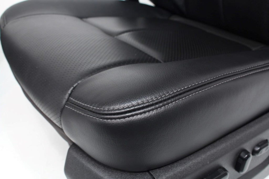 1999 - 2016 Ford Super Duty Front Seats, Lariat Black Leather, Power Heat Cool