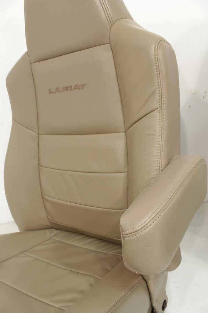 1999 - 2007 Ford Super Duty Crew Seats Set, Power Heat Bucket Tan Leather Lariat