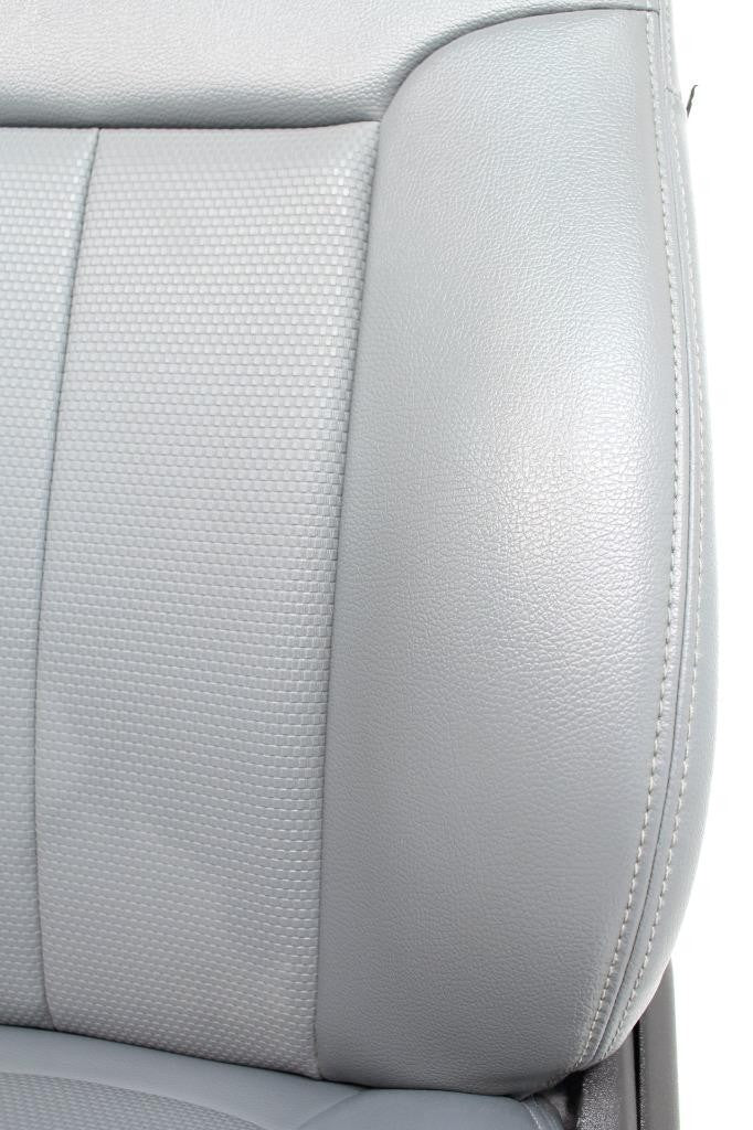 1999 - 2016 Ford Super Duty Front Seats, XLT Steel Gray Vinyl Bench w/ Jumpseat