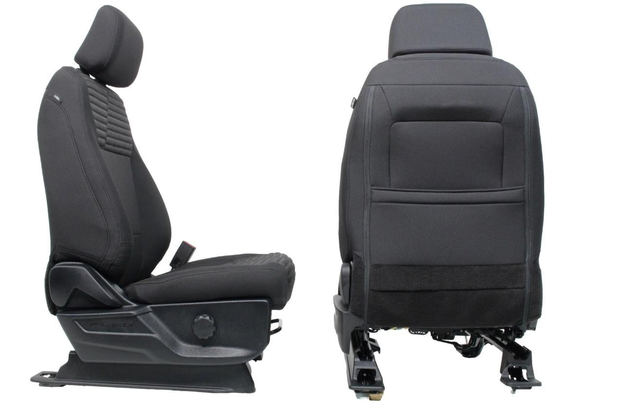 2015 - 2026 Ford F150 & Super Duty Seats, STX Black Cloth Manual w/ Lumbar