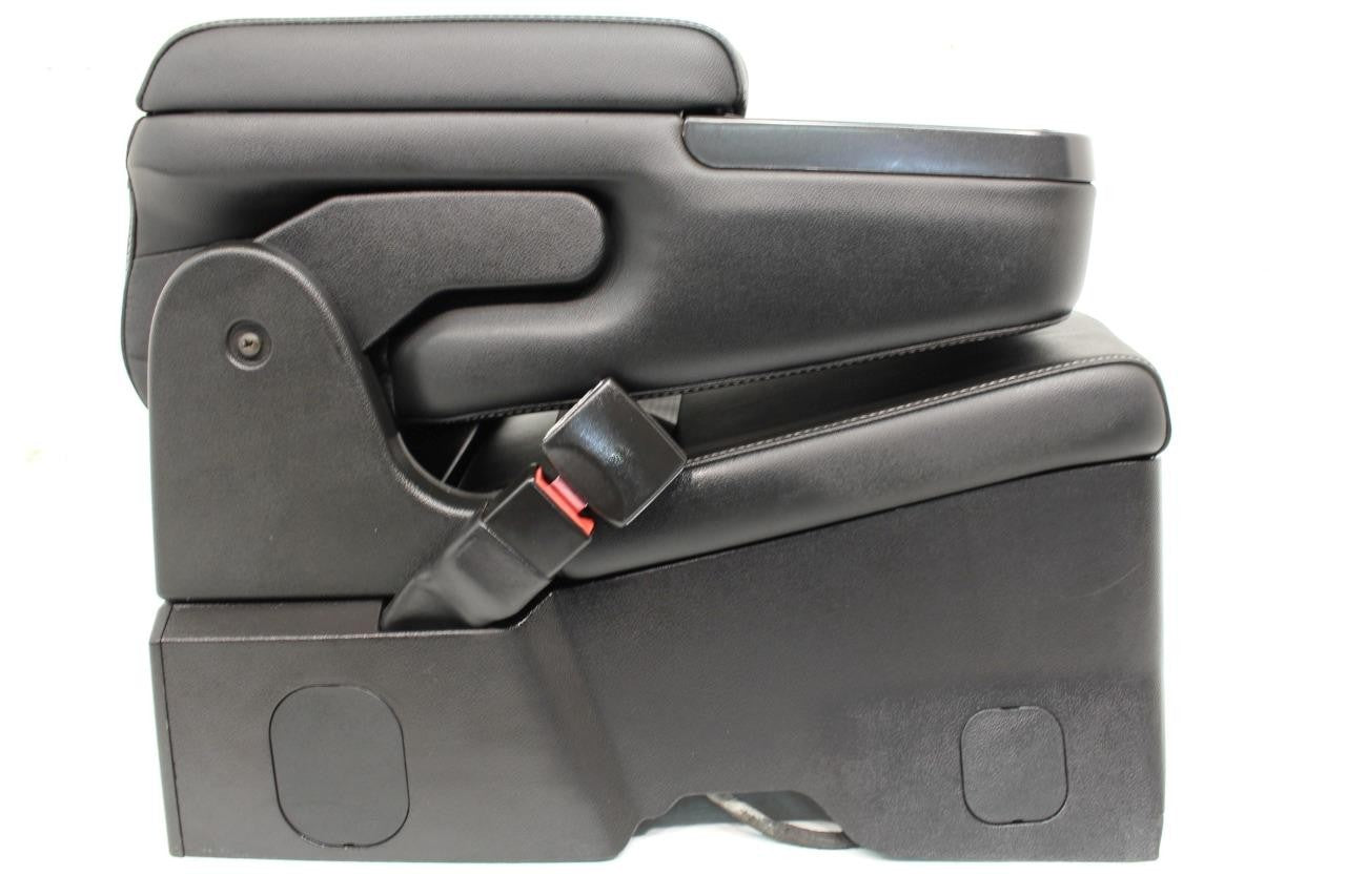 2014 - 19 Chevy Silverado GMC Sierra Black Leather Folding Jump Seat Console Kit