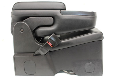 2014 - 19 Chevy Silverado GMC Sierra Black Leather Folding Jump Seat Console Kit