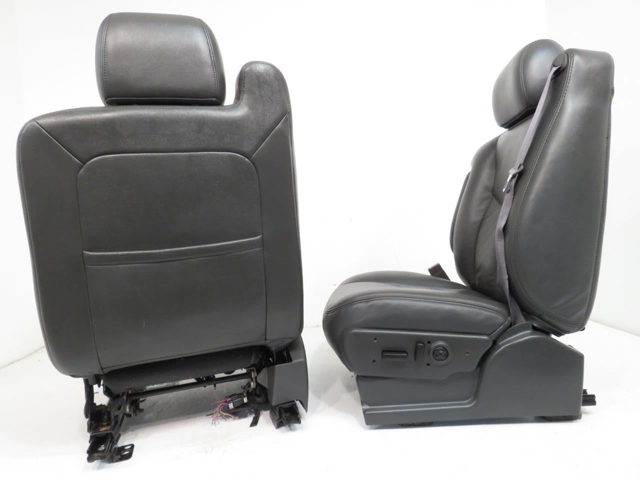 2003 - 2007 Sierra Silverado HD Seats, Dark Pewter Leather, Full Set Crew Cab