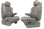 1999-2007 Sierra Silverado Heated Power Leather Seats Pewter Gray, 2-Way Lumbar
