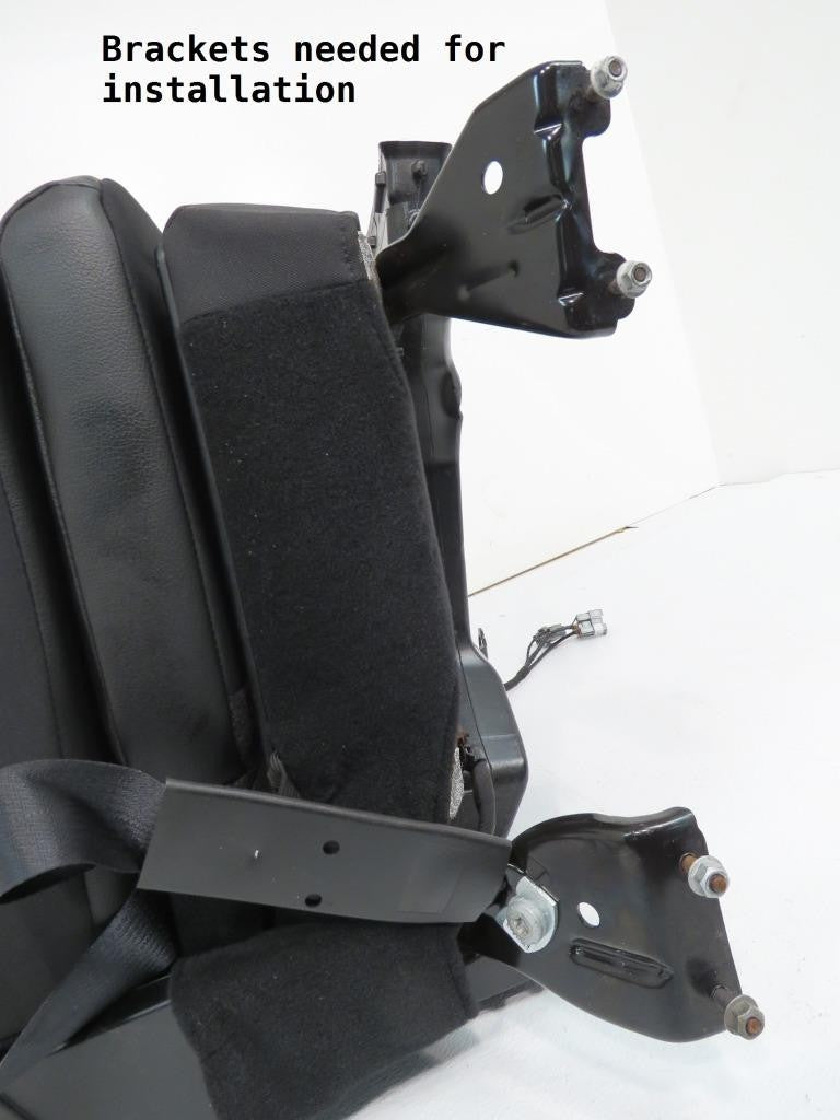 2009 - 2018 Ram Center Jump Seat, Black Leather Laramie, w/ Install Kit & Trim