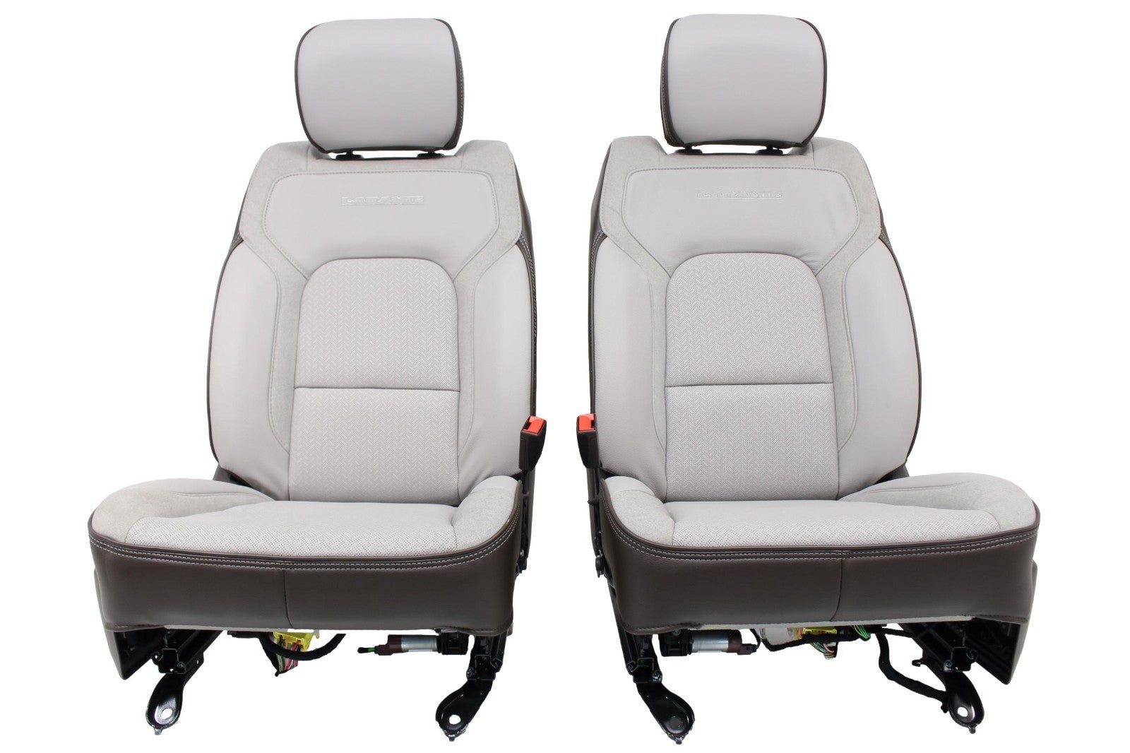 2019 - 2025 Ram 1500 Seats, Crew Cab Set, Laramie Leather, Salt Gray Bison Brown