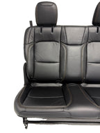 2018 - 2026 Jeep Wrangler JL Seats Set, 2-Door MOPAR Black Leather Orange Stitch