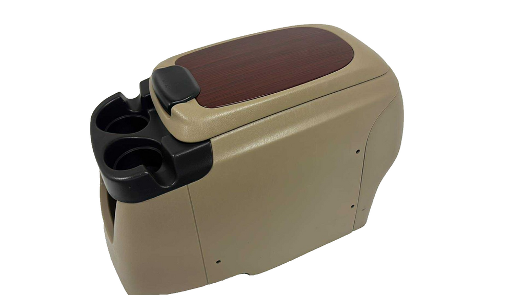 1999 - 2007 Ford Super Duty F250 Center Console, OEM Lariat Tan w/ Woodgrain