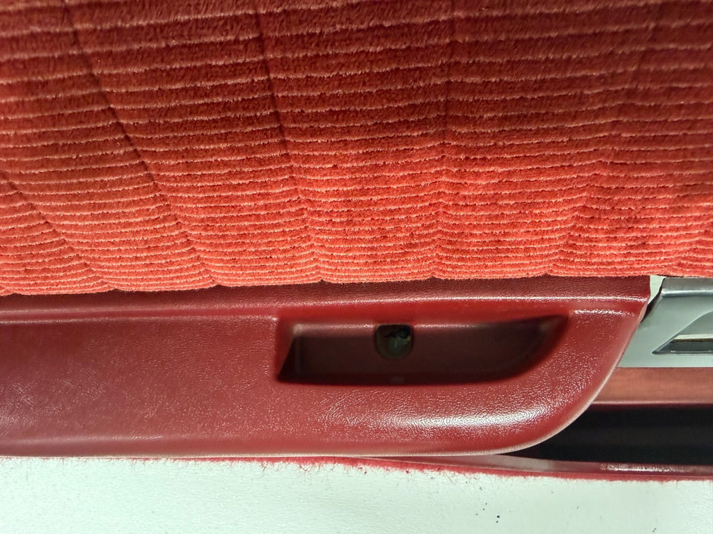 88-94 Chevy GMC Silverado Suburban C/K OBS Front Door Panels, Garnet Red MINT
