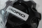 OEM '19-'26 Ford Super Duty Black 8 Lug Center Cap Set SRW 4WD KC3J-1A096 AA BC
