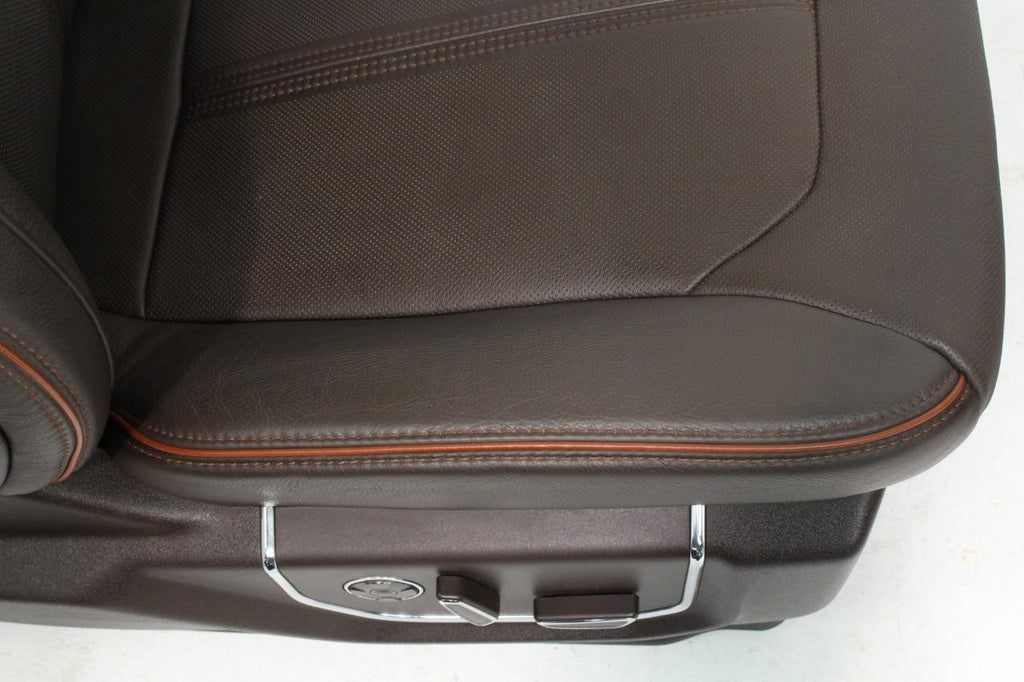 2015-2022 Ford F150 Super Duty Seats Set, King Ranch Java Brown Leather Crew Cab