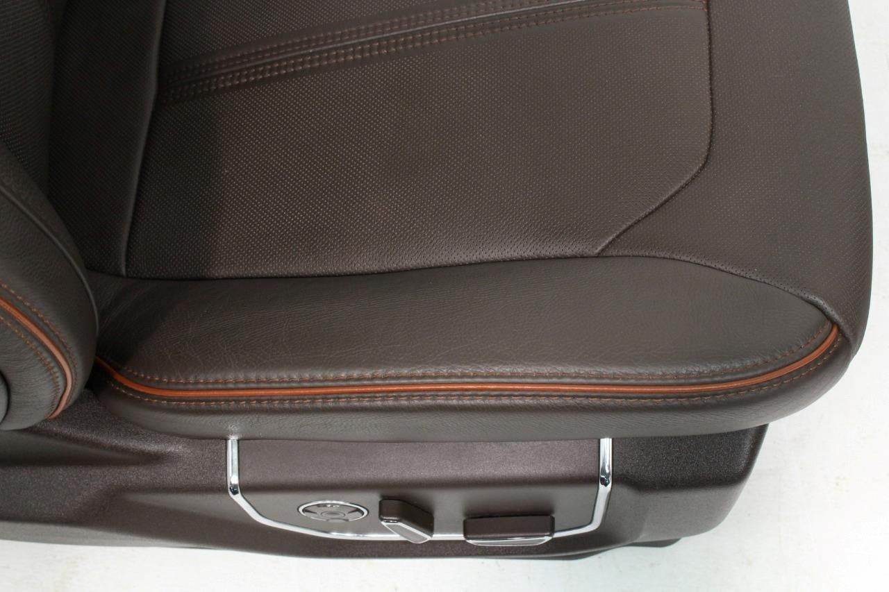 2015-2022 Ford F150 Super Duty Seats Set, King Ranch Java Brown Leather Crew Cab