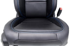 18-25 Jeep JL JLU JT Wrangler Front Seats, Black Nappa Leather w/ Blue Stitching