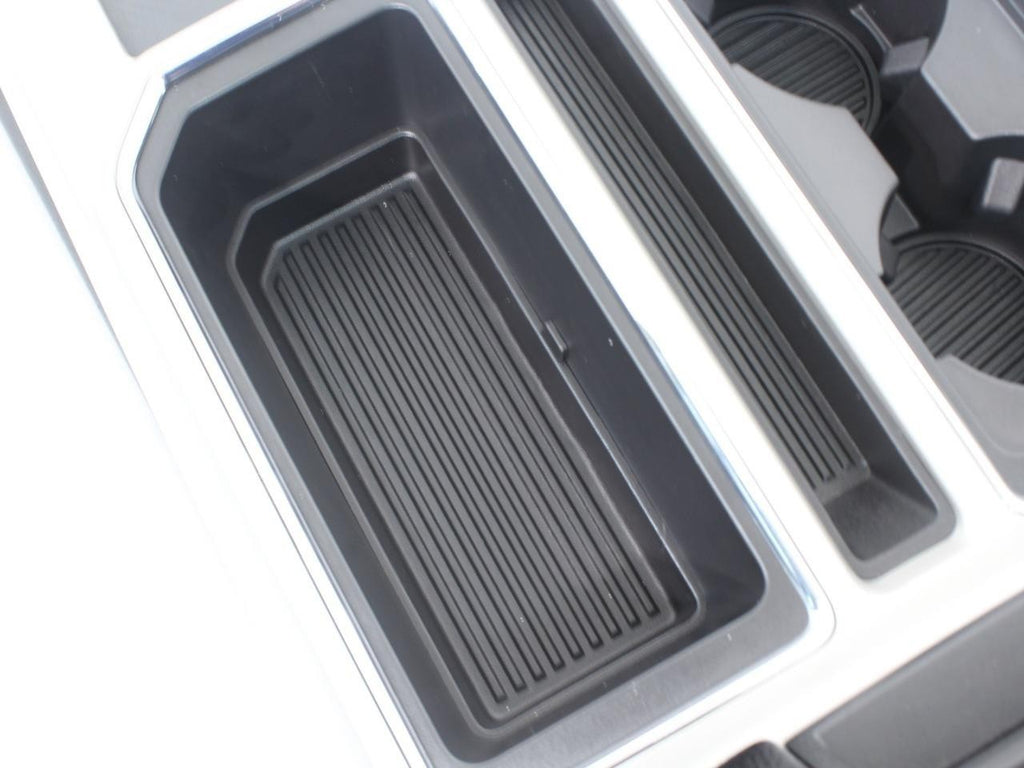 15-22 Ford Truck Center Console & Install Kit w/o Shifter - Black Leather Lariat