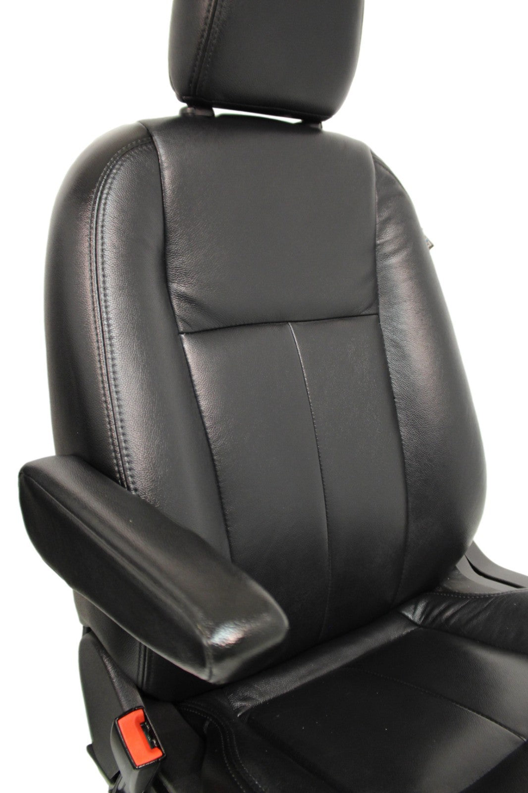 2015 - 2026 Ford Transit Front Seats, Black Leather w/ Heated Power Driver Seat