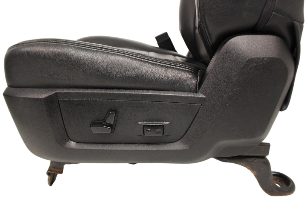 2002 - 2018 Dodge Ram Seats Set, Crew Cab Roadwire Black Leather w/ Power Driver