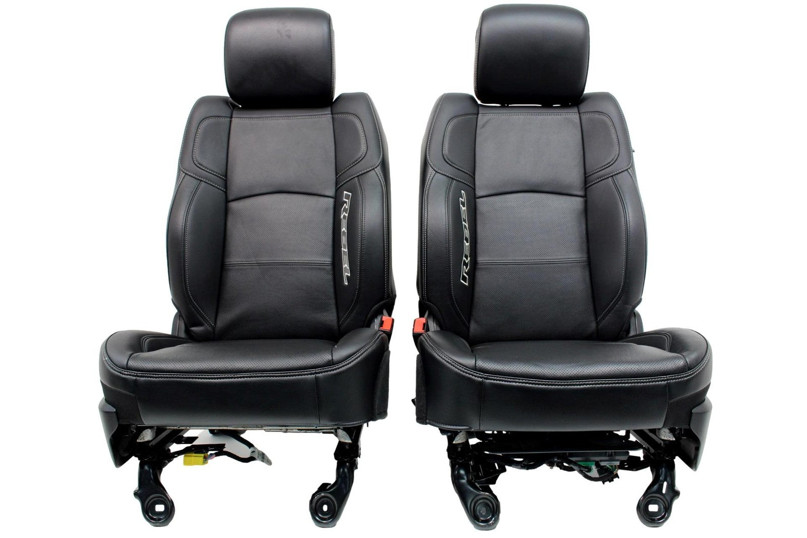 2009-2024 Dodge Ram Rebel Black Leather Heated & Cooled Front and Rear Seats