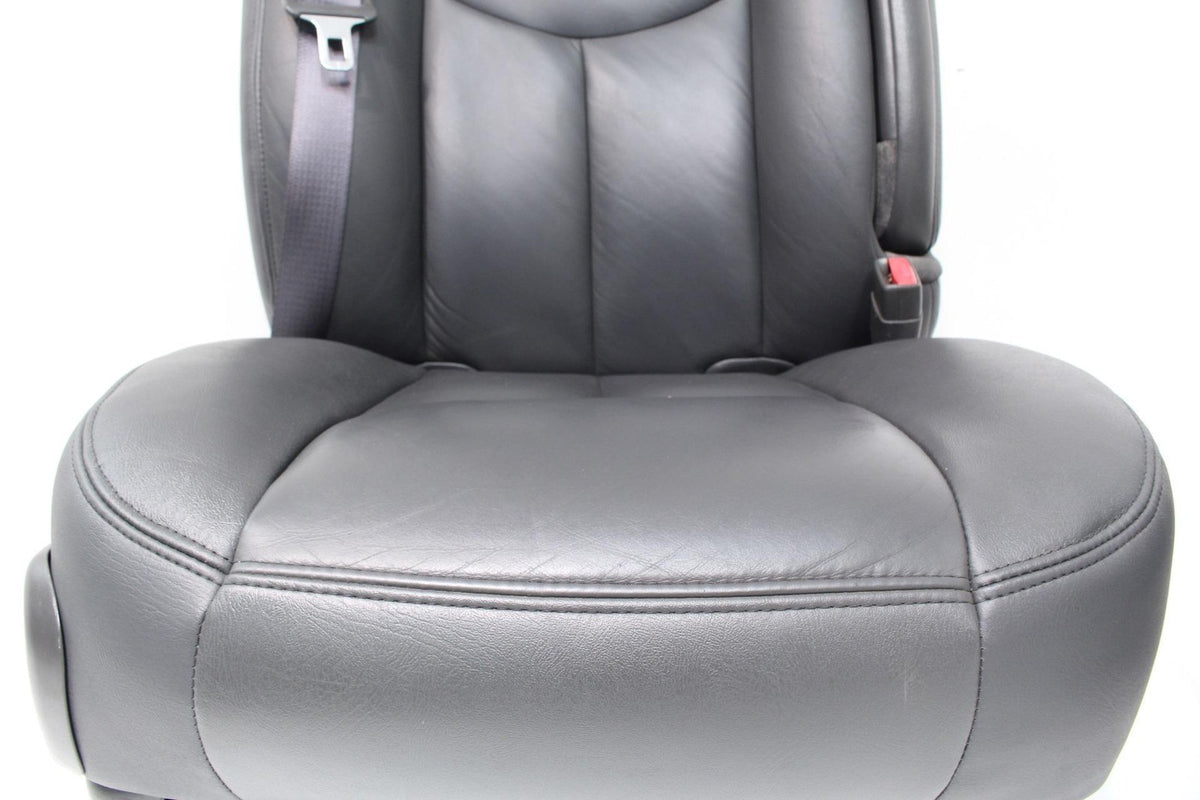 99-06 Sierra Silverado Front Seats, Dark Pewter Leather, Power Lumbar Bolster