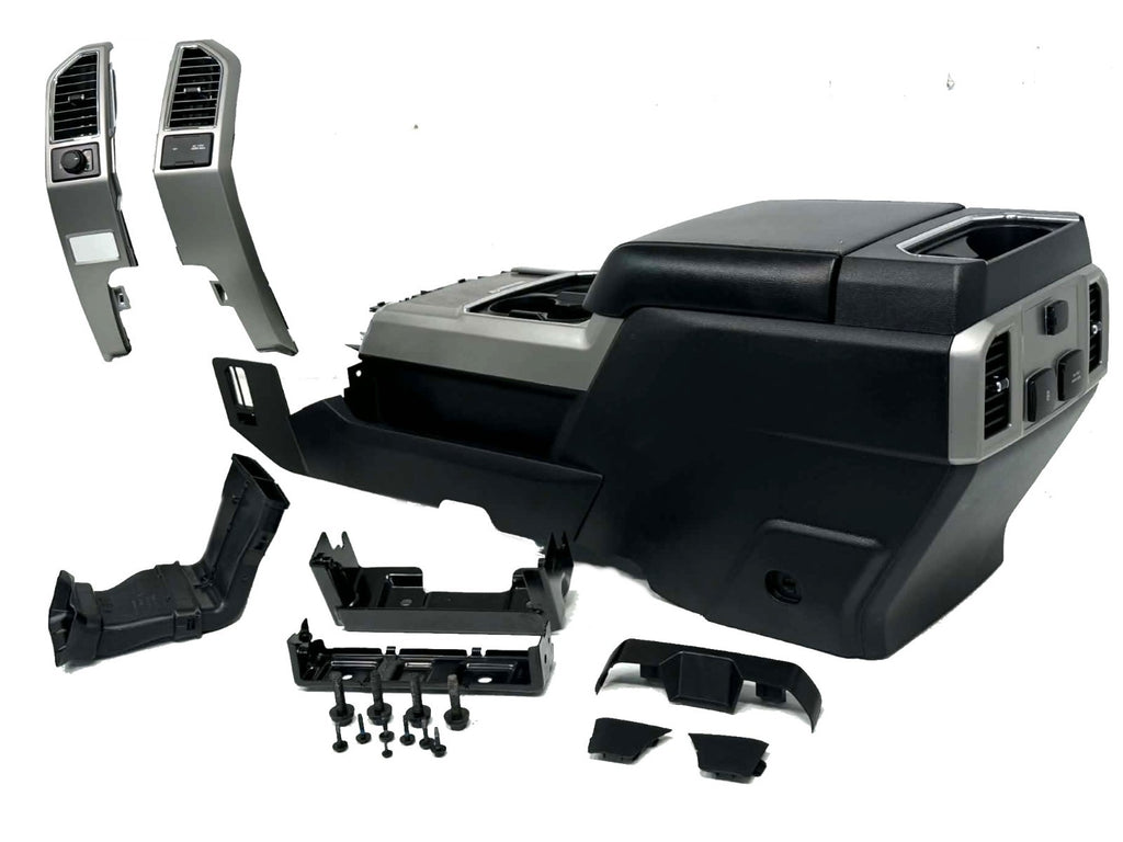 15-22 Ford F150 Super Duty Center Console Kit w/o Shifter - Black Leather Lariat