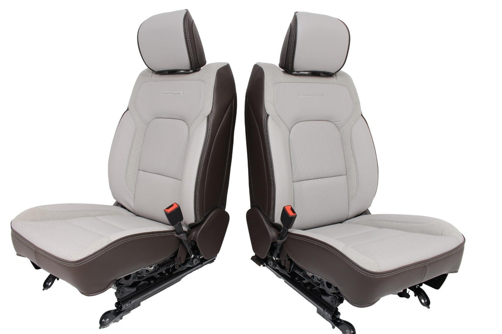 2019 - 2025 Ram 1500 Seats, Crew Cab Set, Laramie Leather, Salt Gray Bison Brown