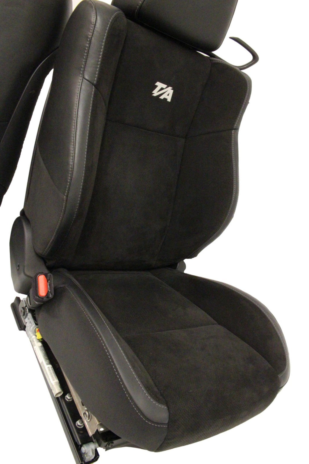 2008 - 2023 Dodge Challenger Front Seats,  Black Leather Suede w/ T/A Embroidery